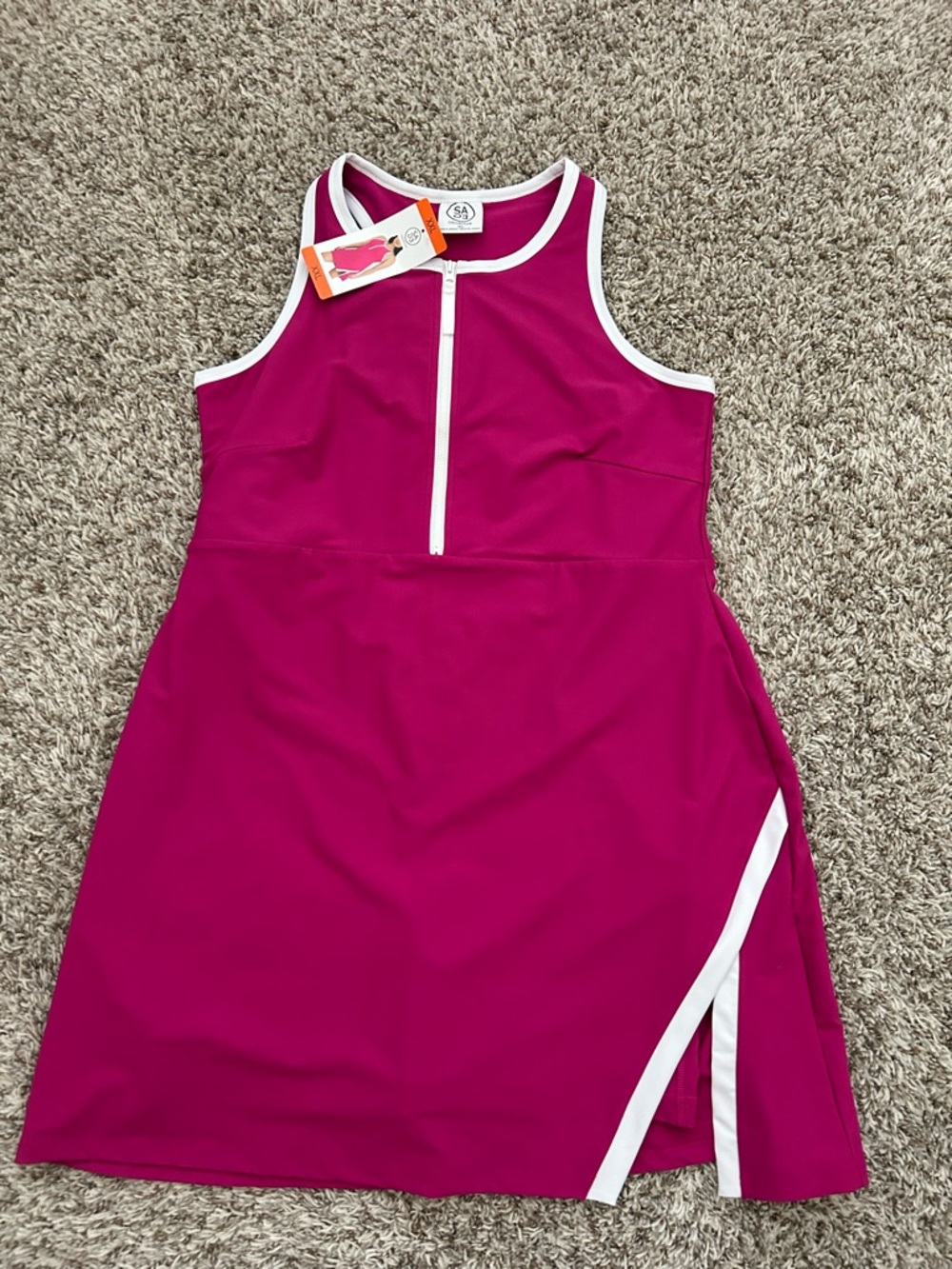NEW Sage Collective Active Dress Womens 2XL Hot Pink  Shorts Athletic Tennis